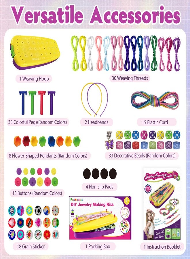 FunMission Friendship Bracelet Kit, Friendship Bracelet Making Kit for Girls, Arts and Crafts for Kids Ages 8-12, Bracelets String Maker DIY Toys Set, Toys for Girls 6 7 8 9 10 11 12+ Years Old - Image 2